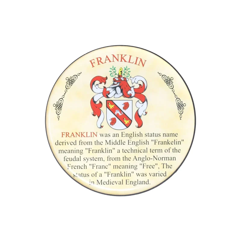 franklin heraldic coaster set