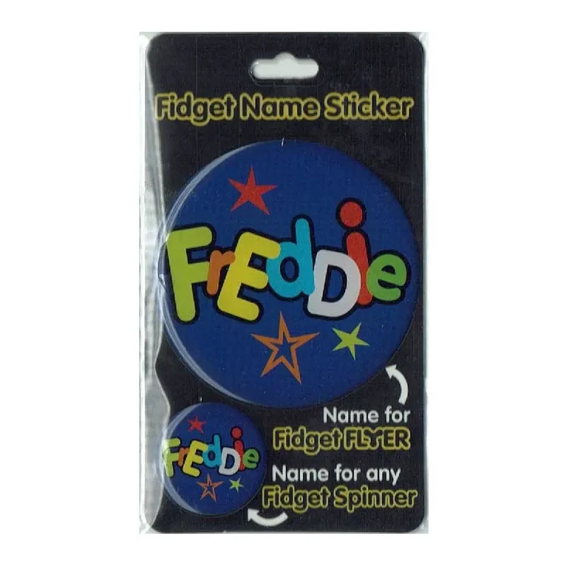 freddie fidget flyer name stickers