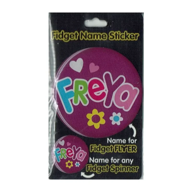 freya fidget flyer name stickers