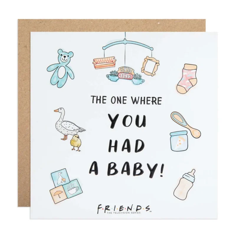 friends baby announcement card the one where you had a baby