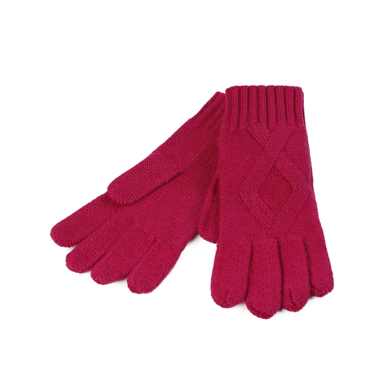 fuchsia racked rib women s gloves