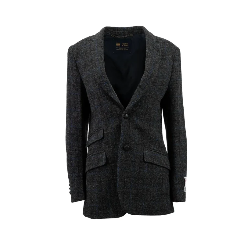 gents harris tweed jacket 1715 a2 grey blue check