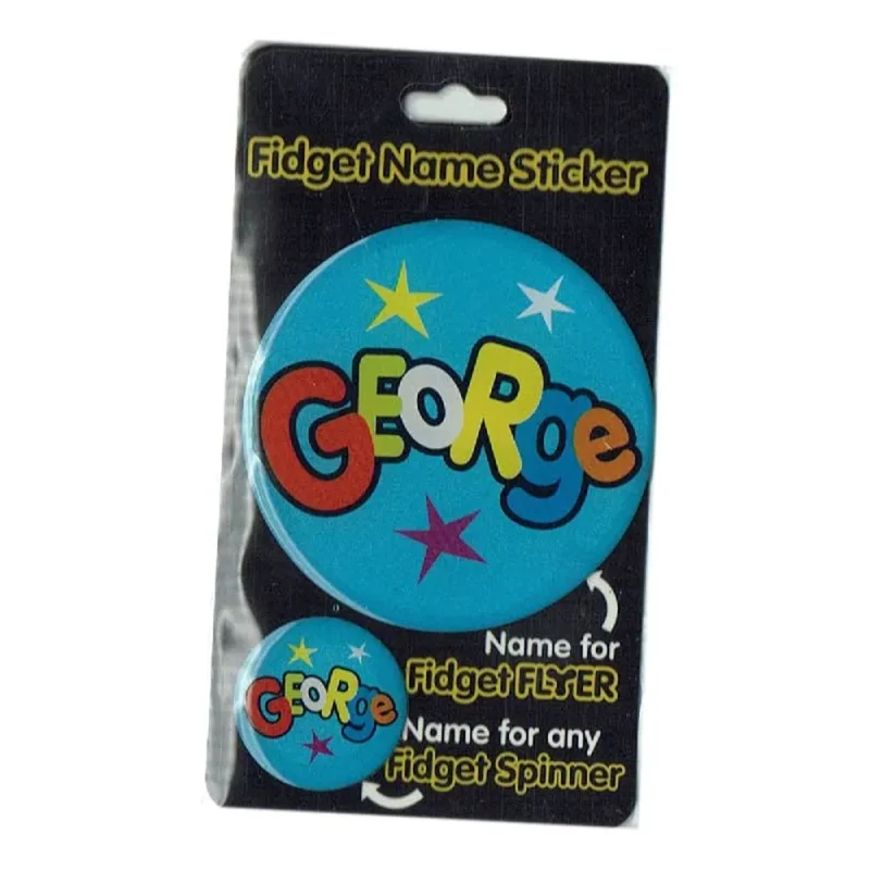 george fidget flyer name stickers