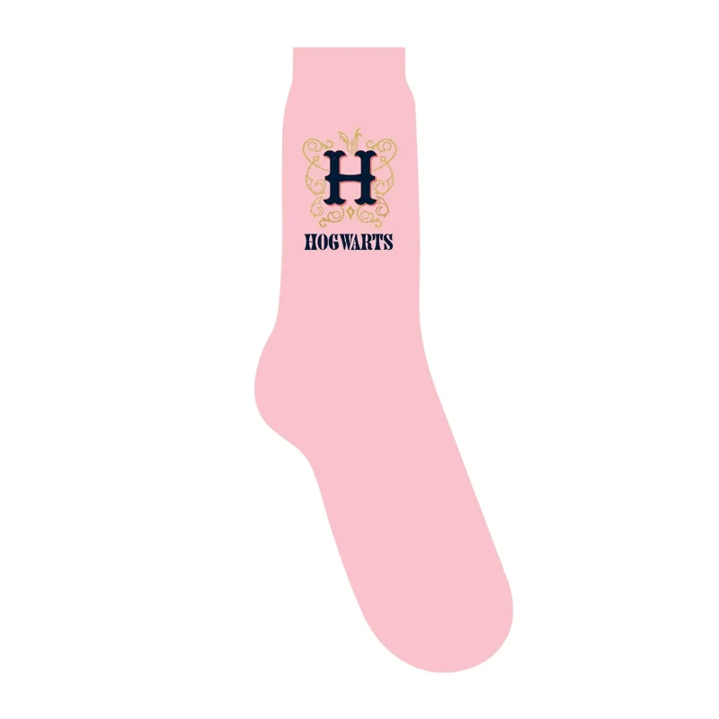 girls glitter hogwarts crest socks