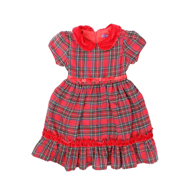 girls stewart royal tartan full body dress