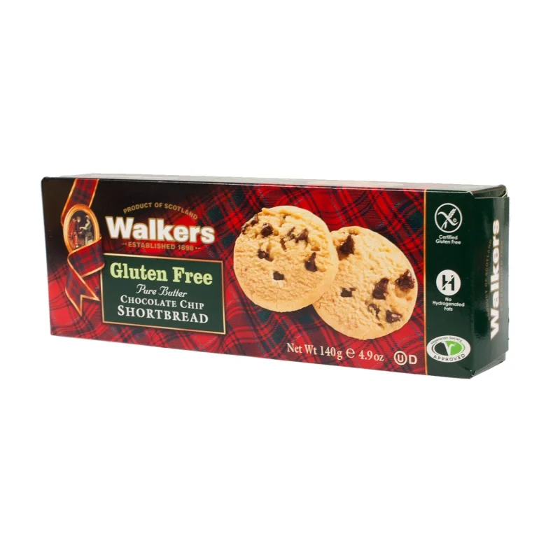 gluten free chocolate chip shortbread cookies by walkers