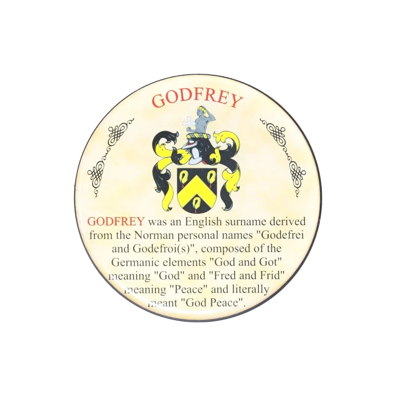 godfrey heraldic design coaster