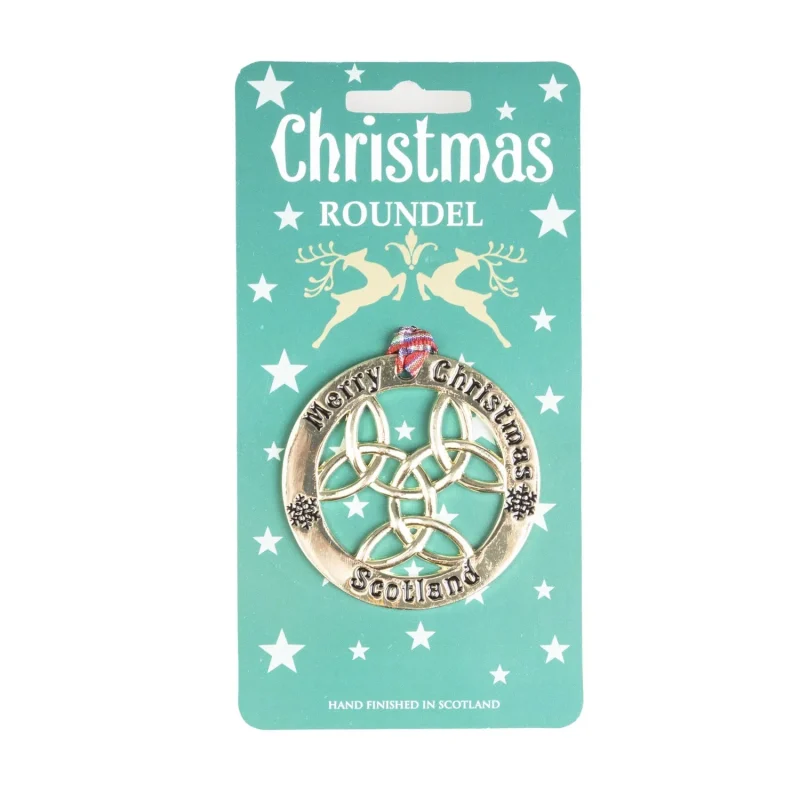 gold celtic knot christmas roundel