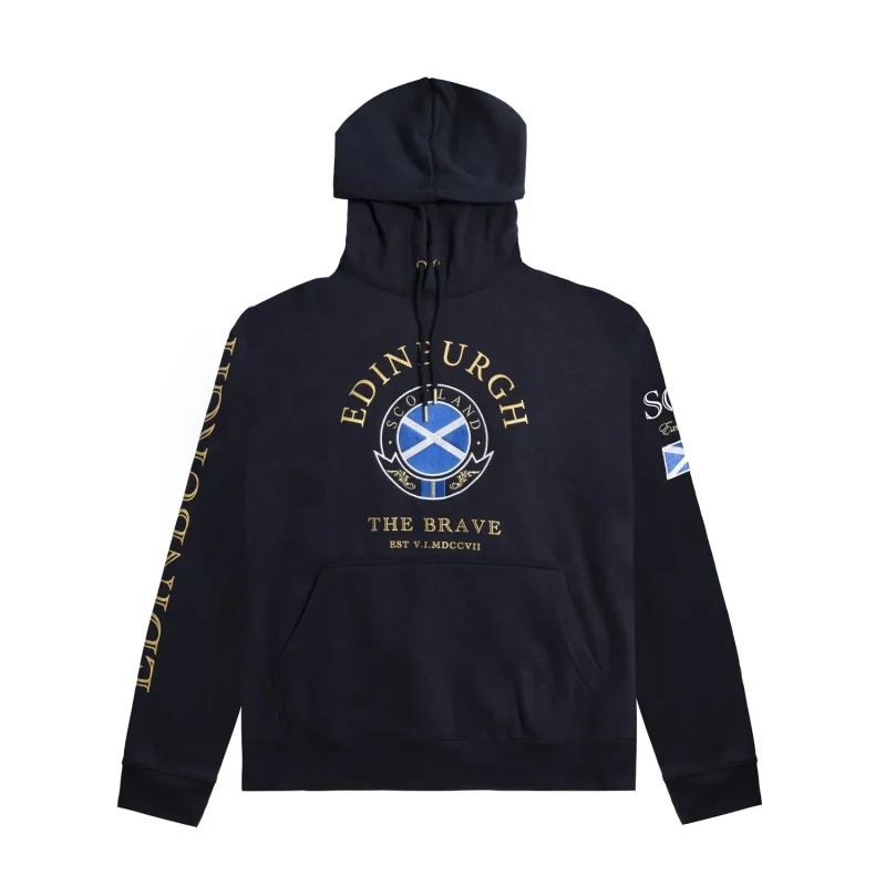 gold circle edinburgh scotland hooded sweatshirt