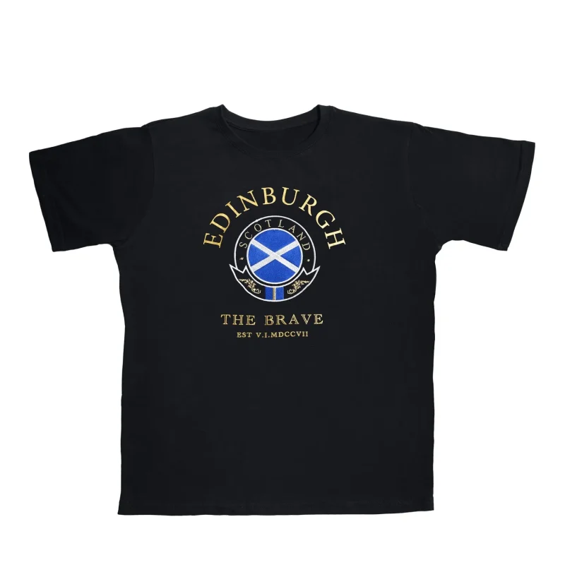 gold circle t shirt brave scotland flag