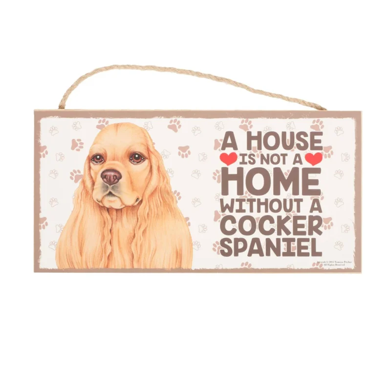 gold cocker spaniel pet plaque