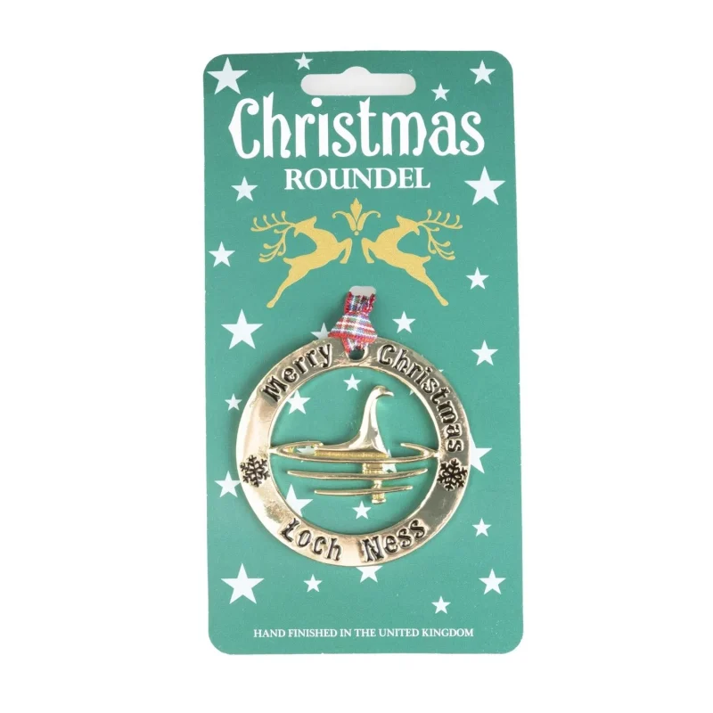 gold loch ness monster christmas roundel