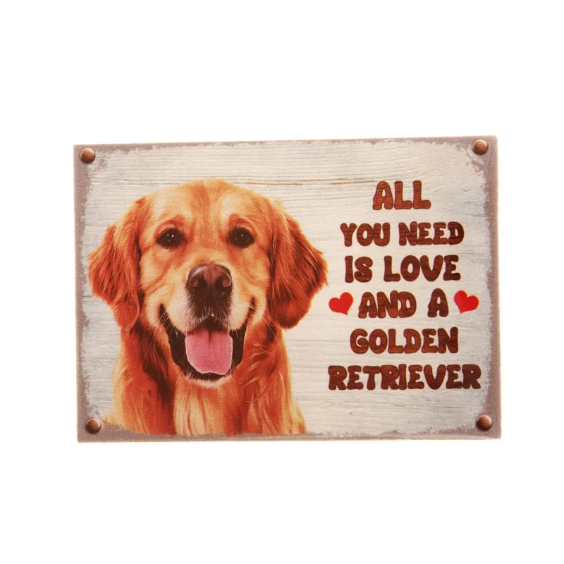 golden retriever fridge magnet small