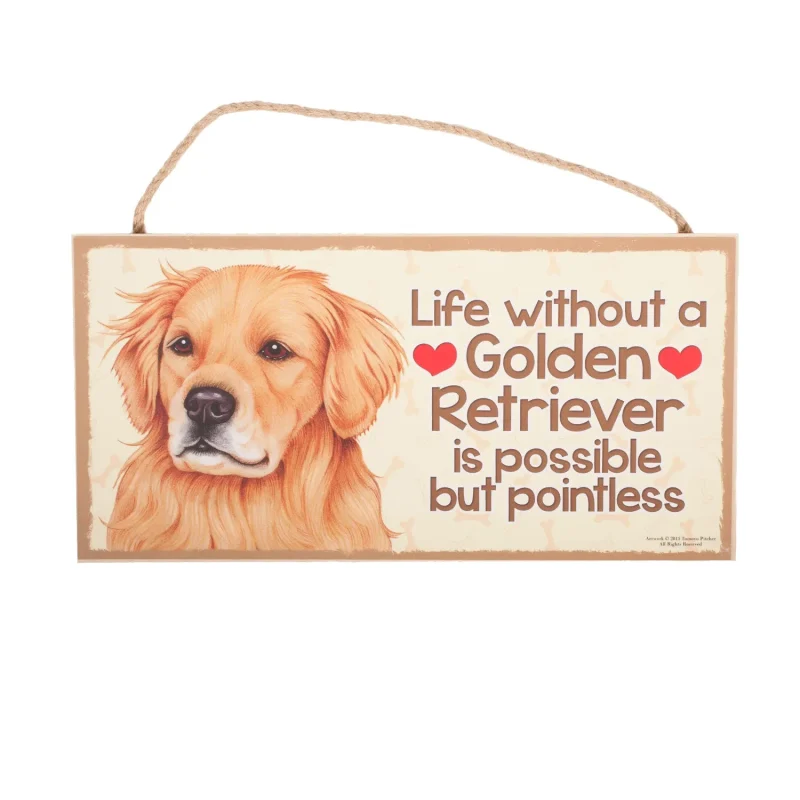 golden retriever pet plaque