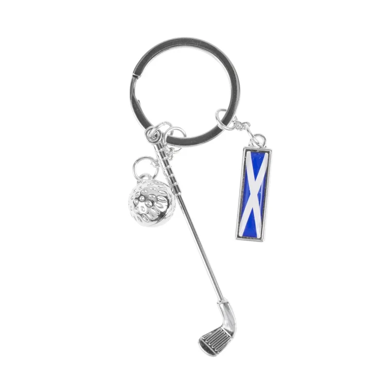 golf ball tag keyring saltire design