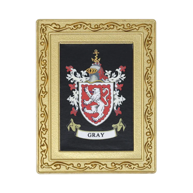 gray coat of arms fridge magnet