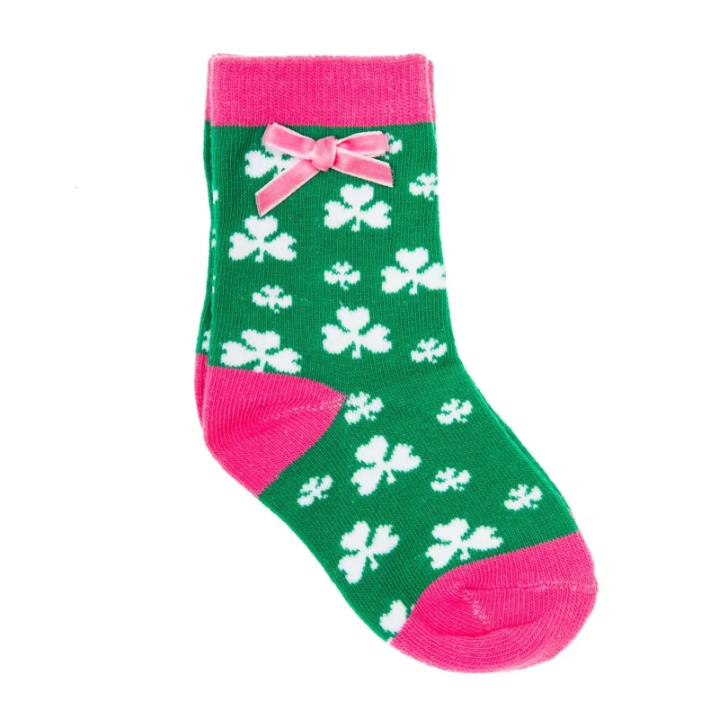 green pink girls sham socks