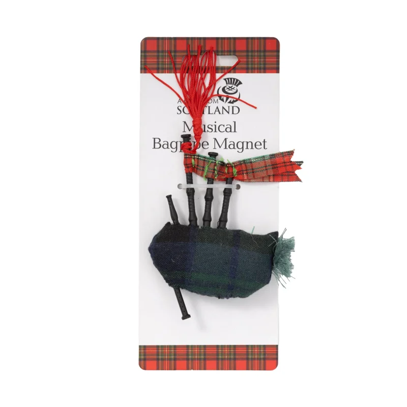 green tartan bagpipe magnet musical scottish decor