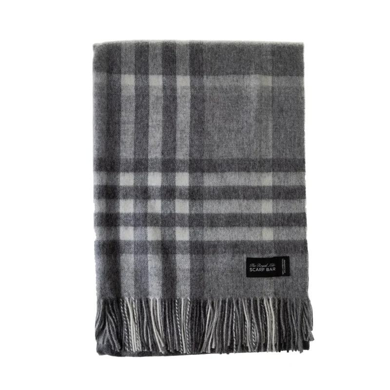 grey cashmere blend blanket soft