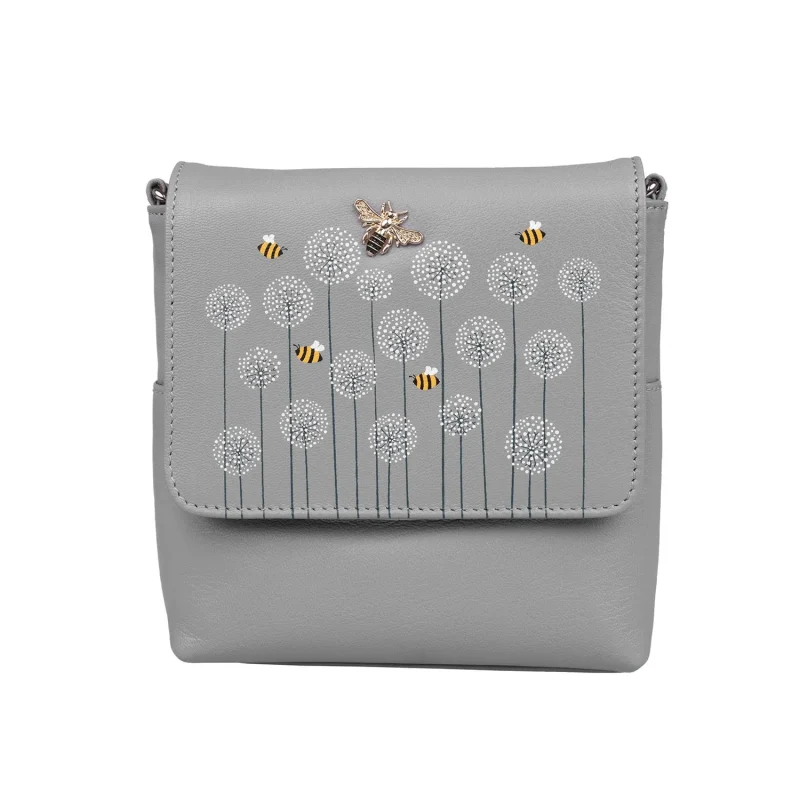 grey moonflower crossbody bag