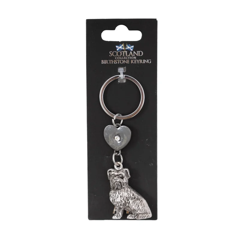 greyfriars bobby birthstone keyring charm