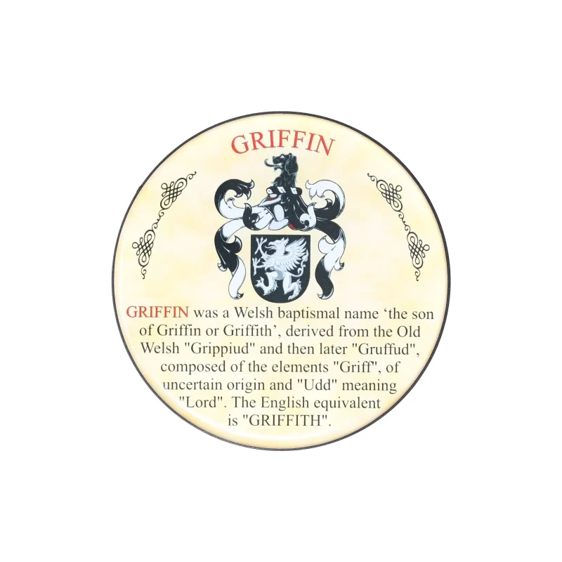 griffin heraldic coaster set