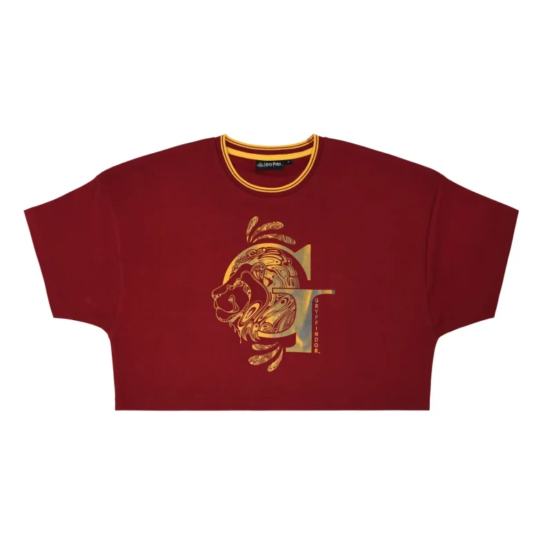 gryffindor short sleeve crop top