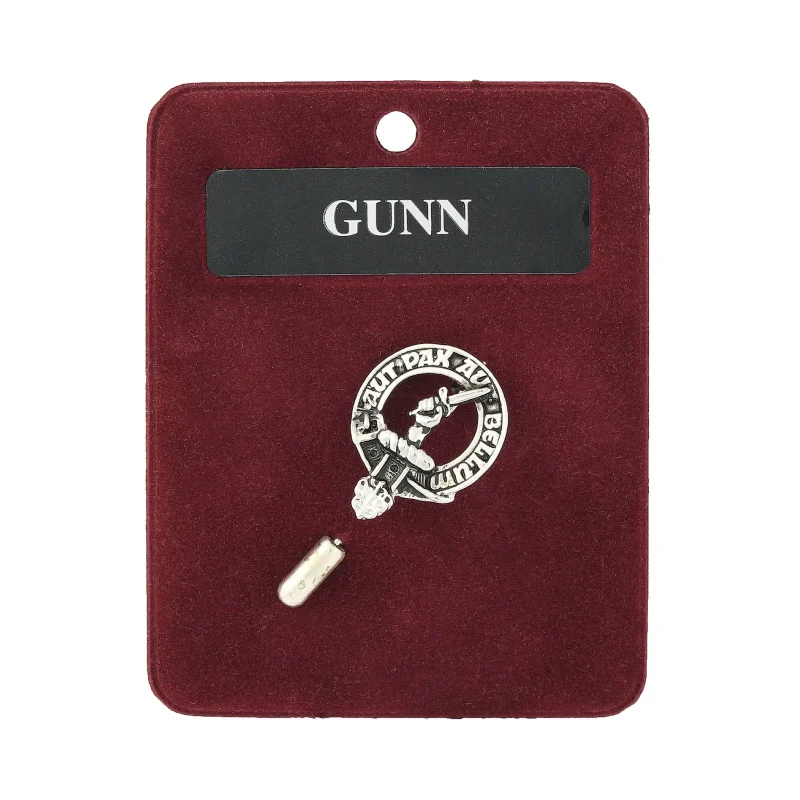 gunn art pewter lapel pin