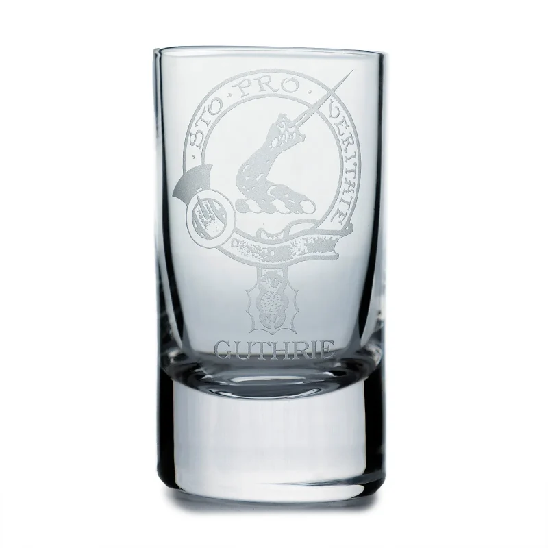 guthrie crystal clan collins shot glass