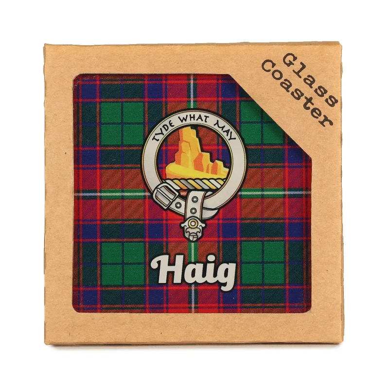 haig clan glass coaster set