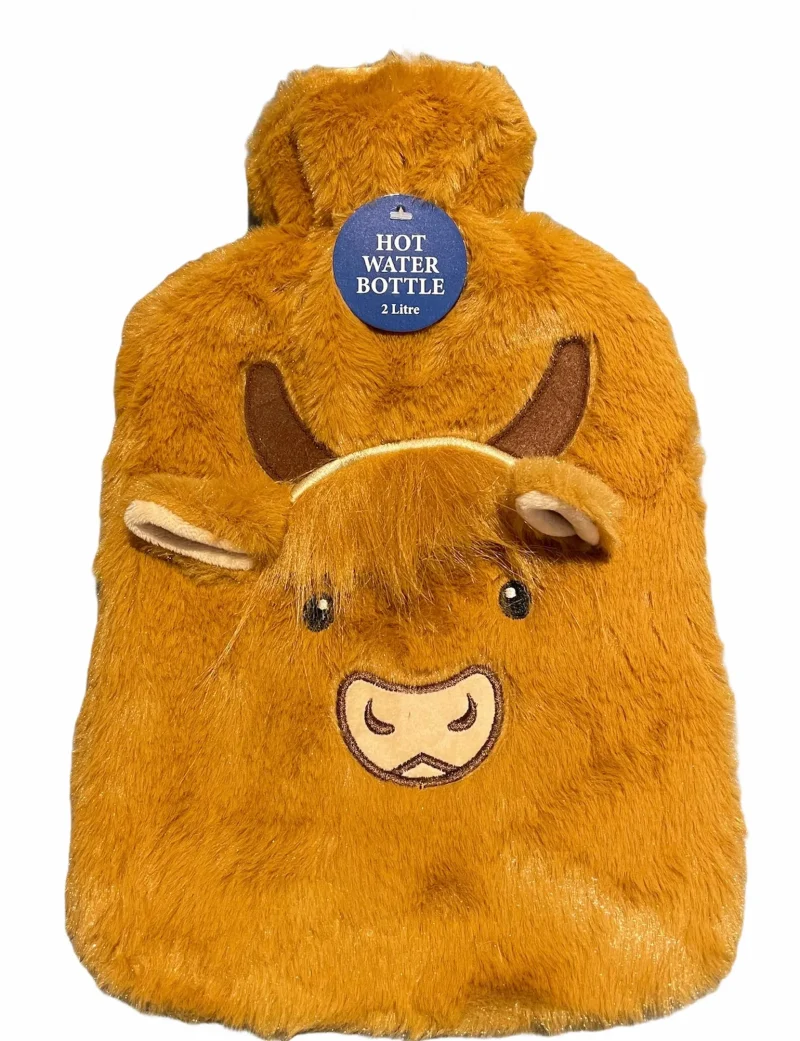 hairy cow 2ltr hot water bottle