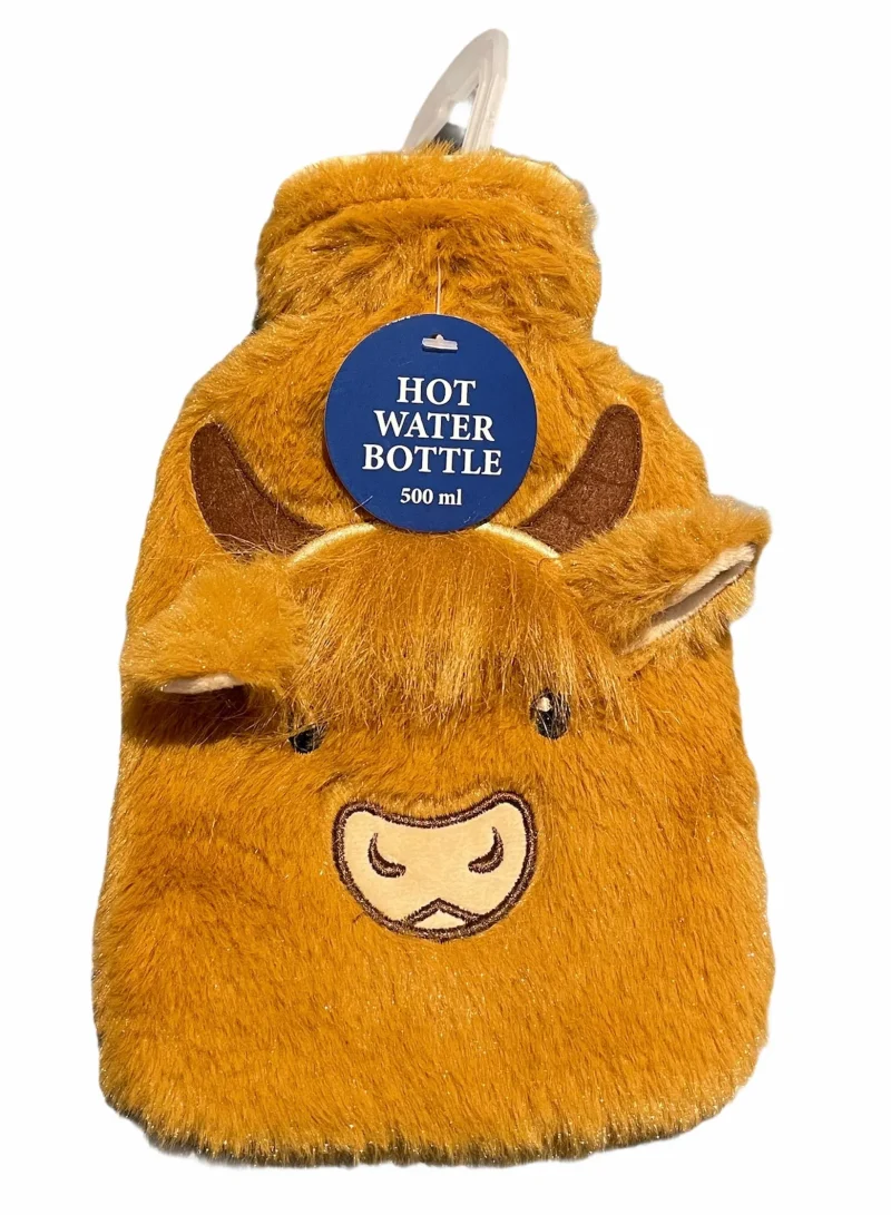 hairy cow 500ml hot water bottle