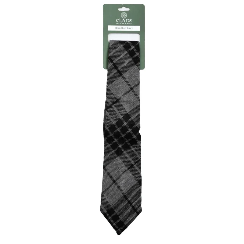 hamilton grey tartan tie