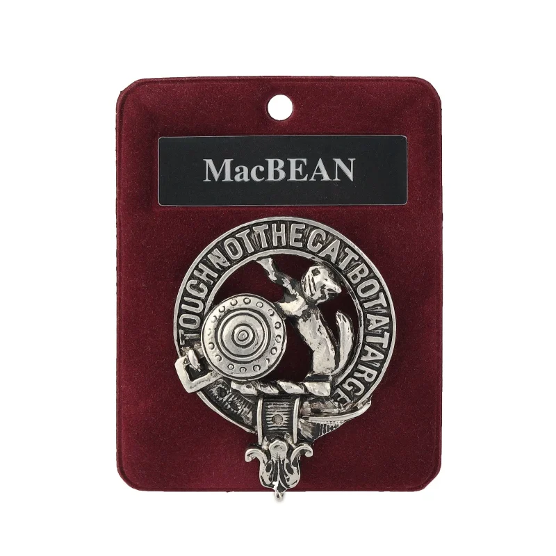 handcrafted macbean clan badge pewter jewelry