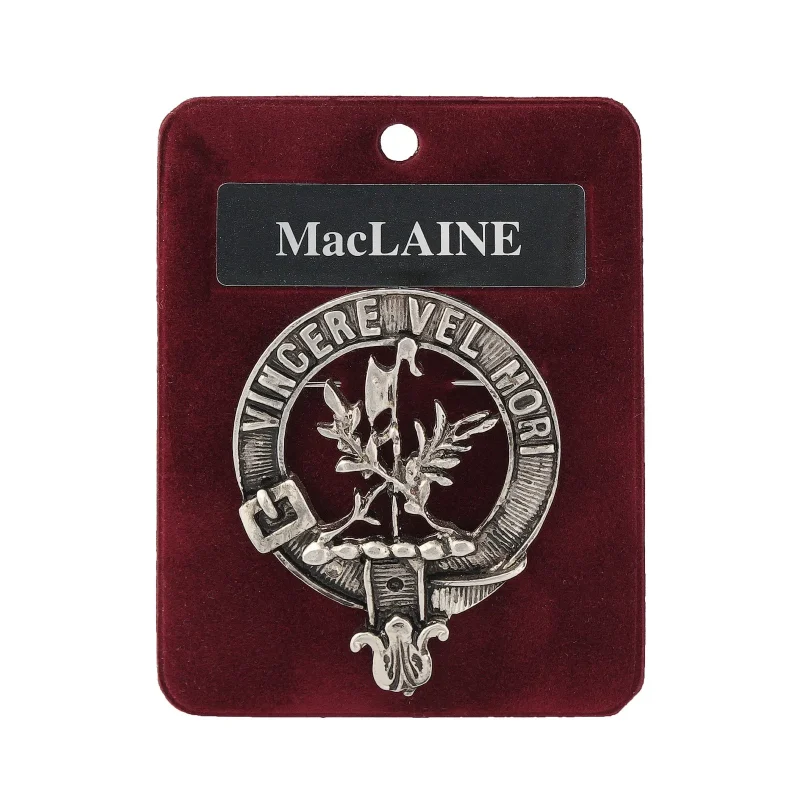 handcrafted pewter clan badge maclaine