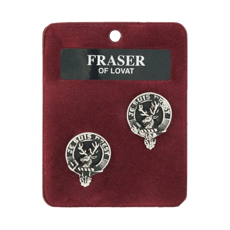 handcrafted pewter cufflinks fraser of lovat design