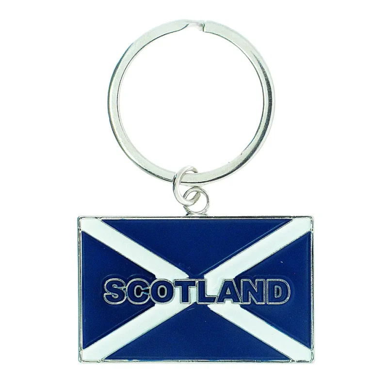 handcrafted scotland flag keyring