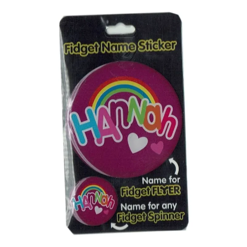 hannah fidget flyer name stickers