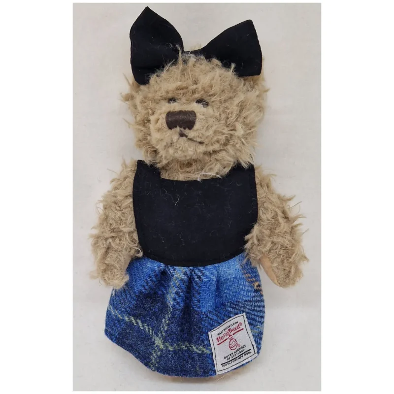 harris tweed girl teddy bear