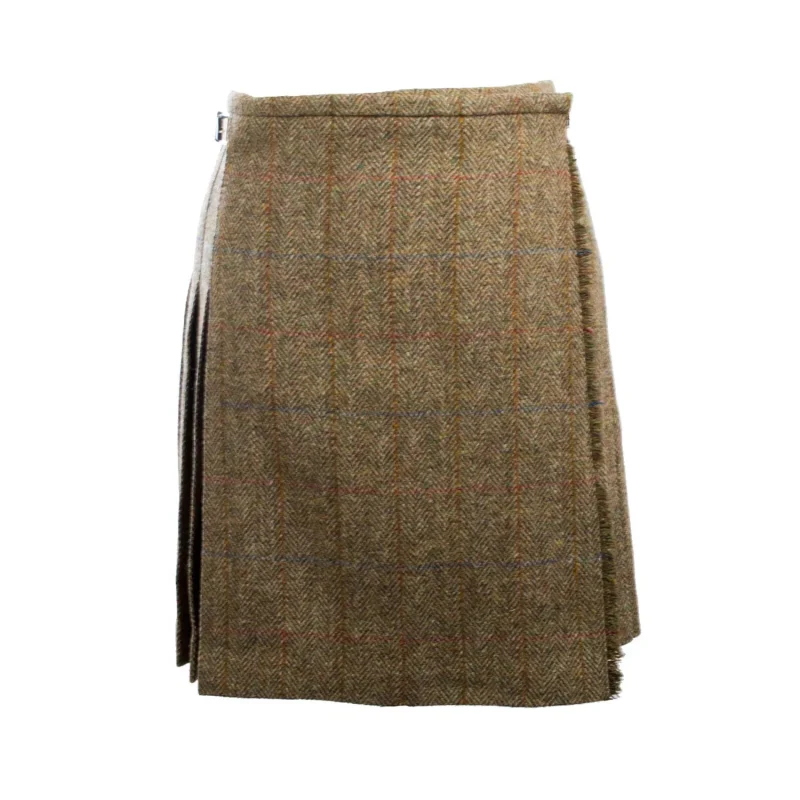 harris tweed green wool skirt bronwyn style