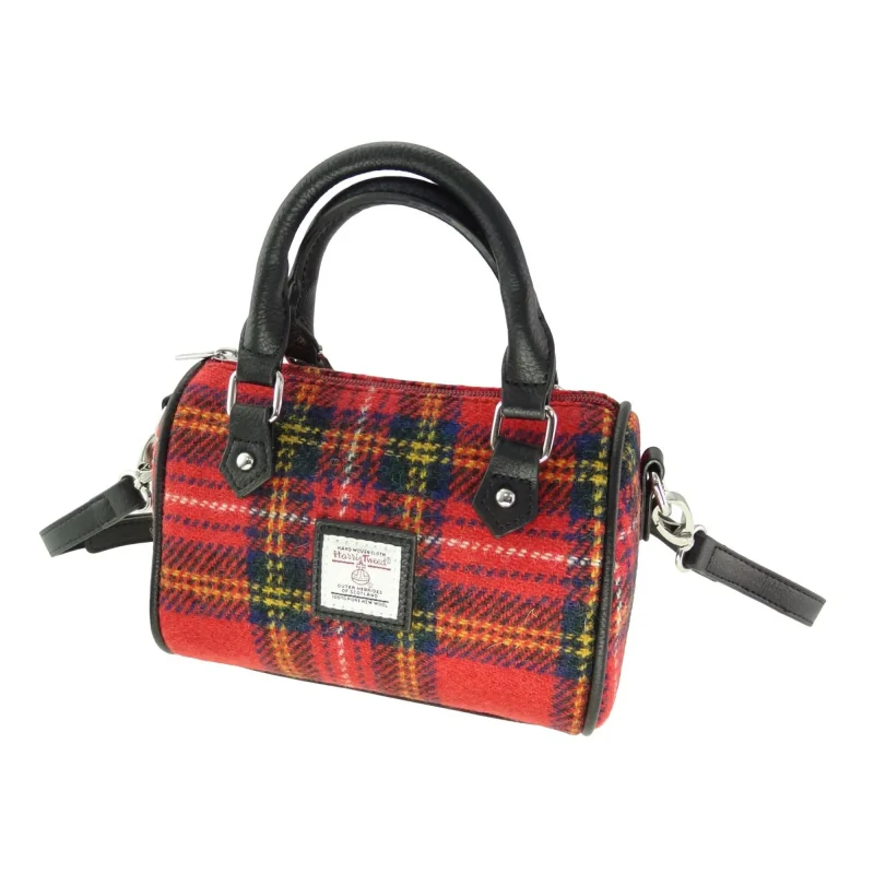 harris tweed kilbride royal stewart mini bowling bag