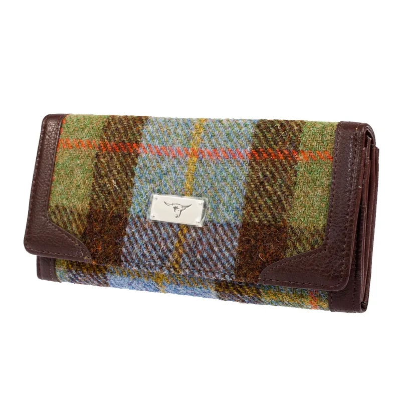 harris tweed long purse bute macleod tartan