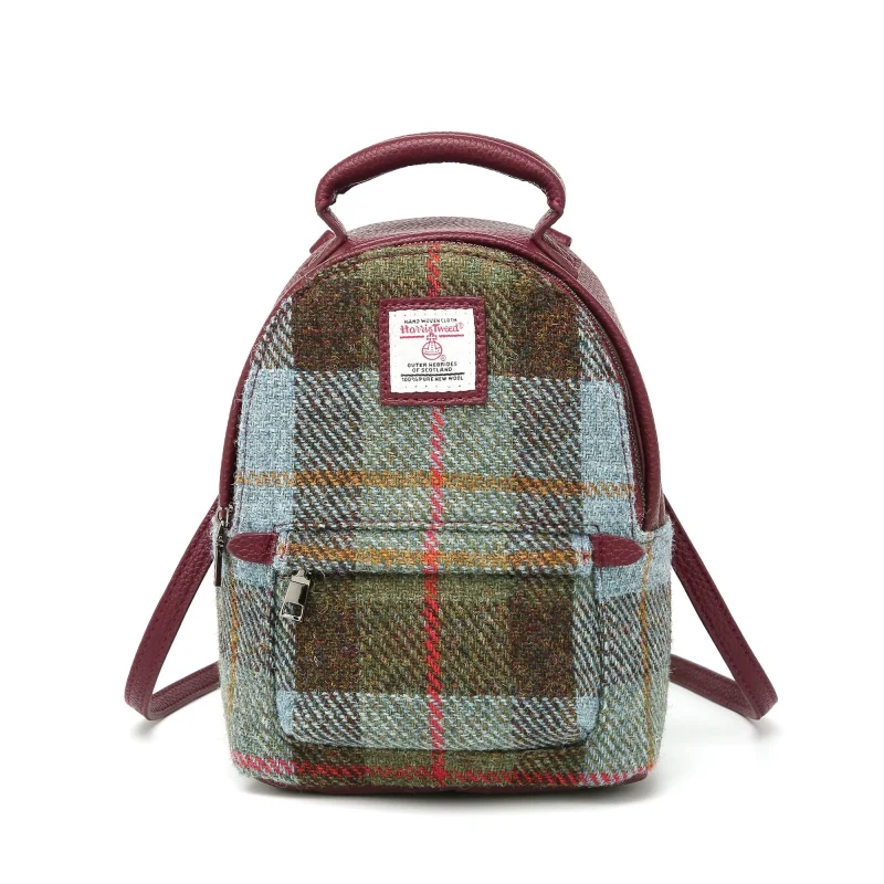 harris tweed macleod tartan backpack