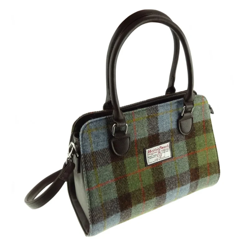 harris tweed midi tote bag findhorn macleod tartan