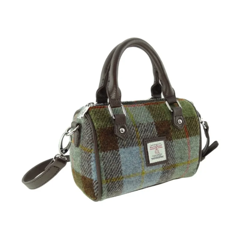 harris tweed mini bowling bag macleod tartan