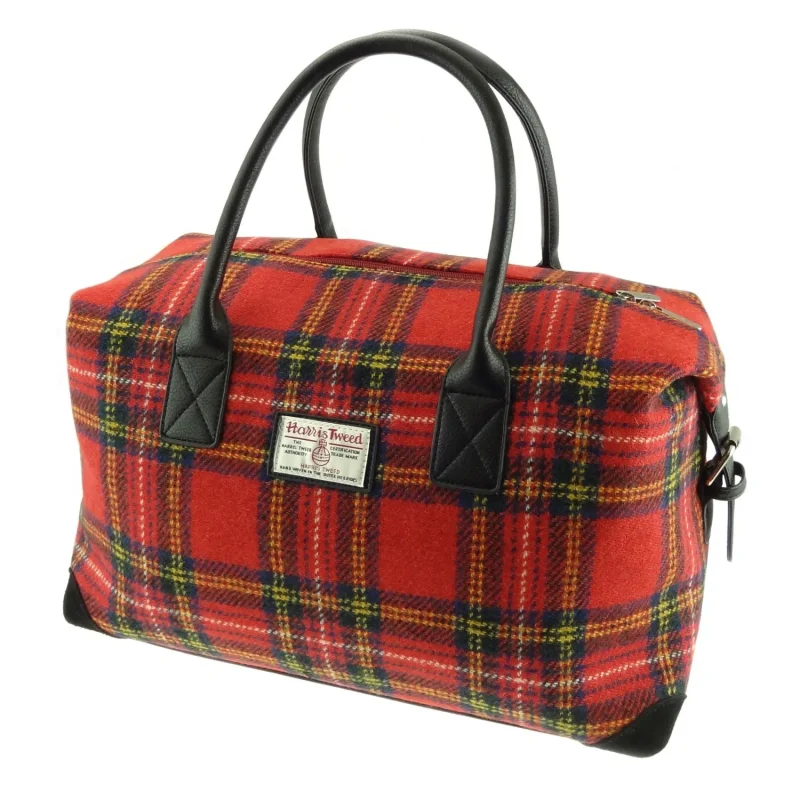 harris tweed overnight bag royal stewart