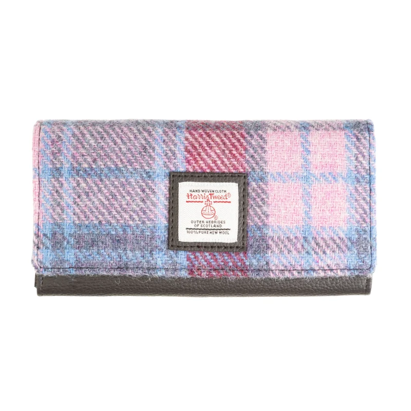 harris tweed pink envelope purse for women scaled