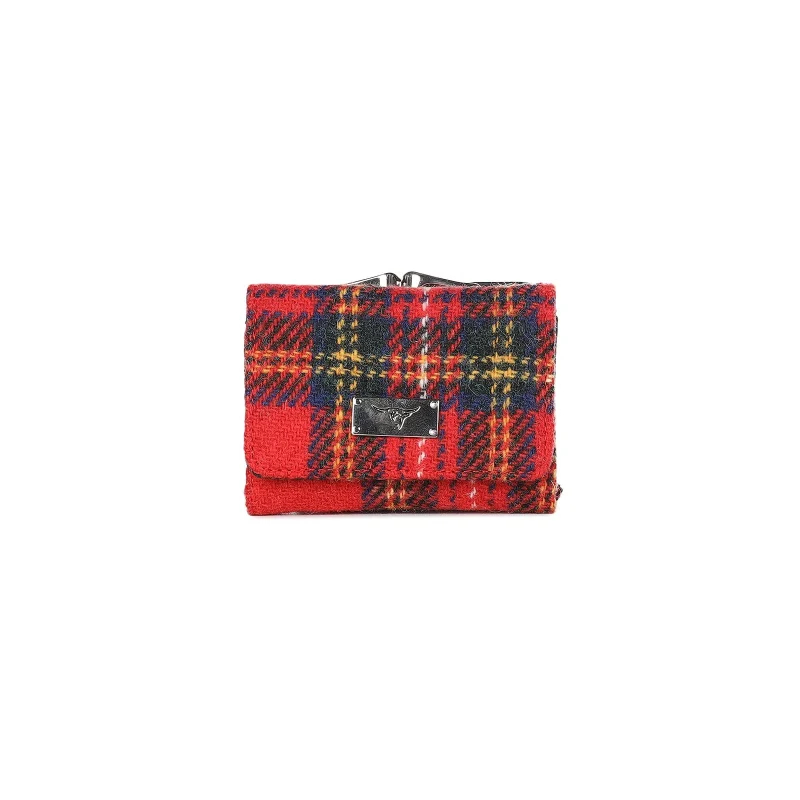 harris tweed royal stewart clasp purse with card slots