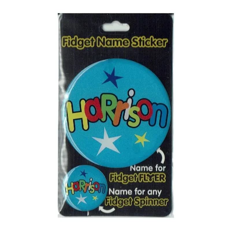 harrison custom fidget flyer name stickers