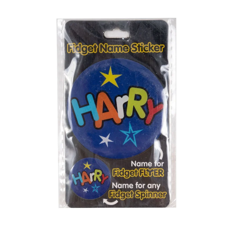 harry fidget flyer name stickers